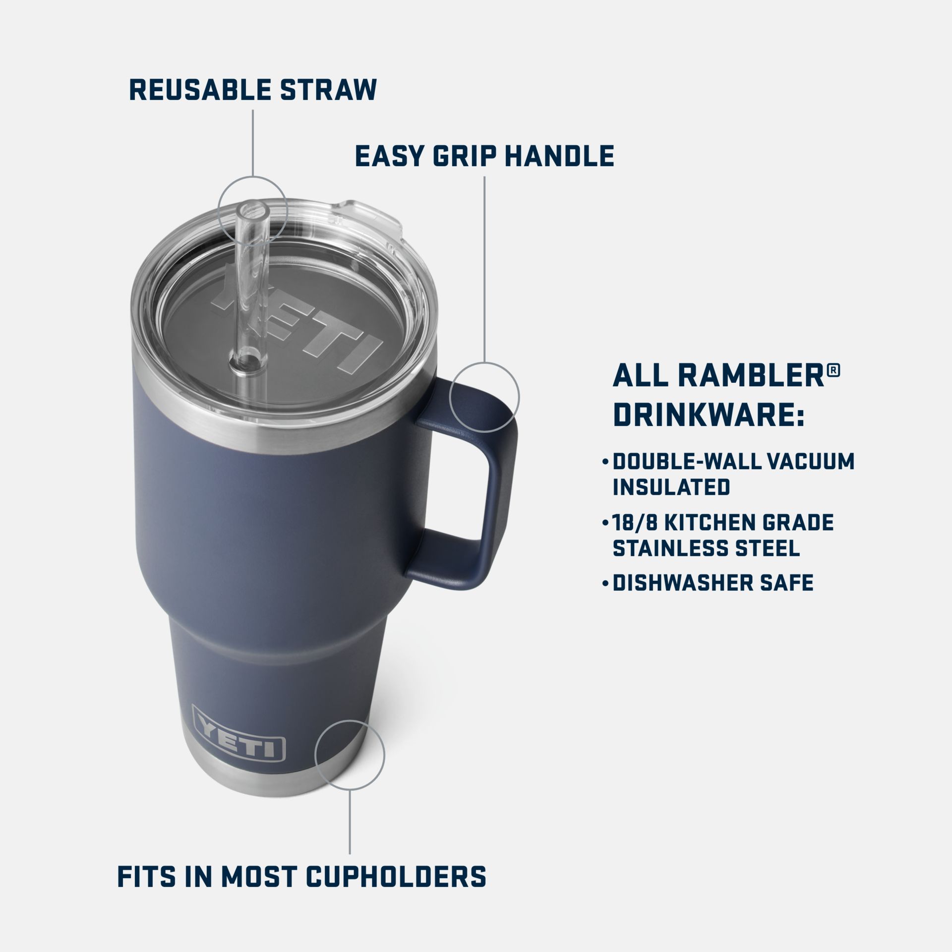 YETI Rambler® 35 oz Mug with Straw Lid