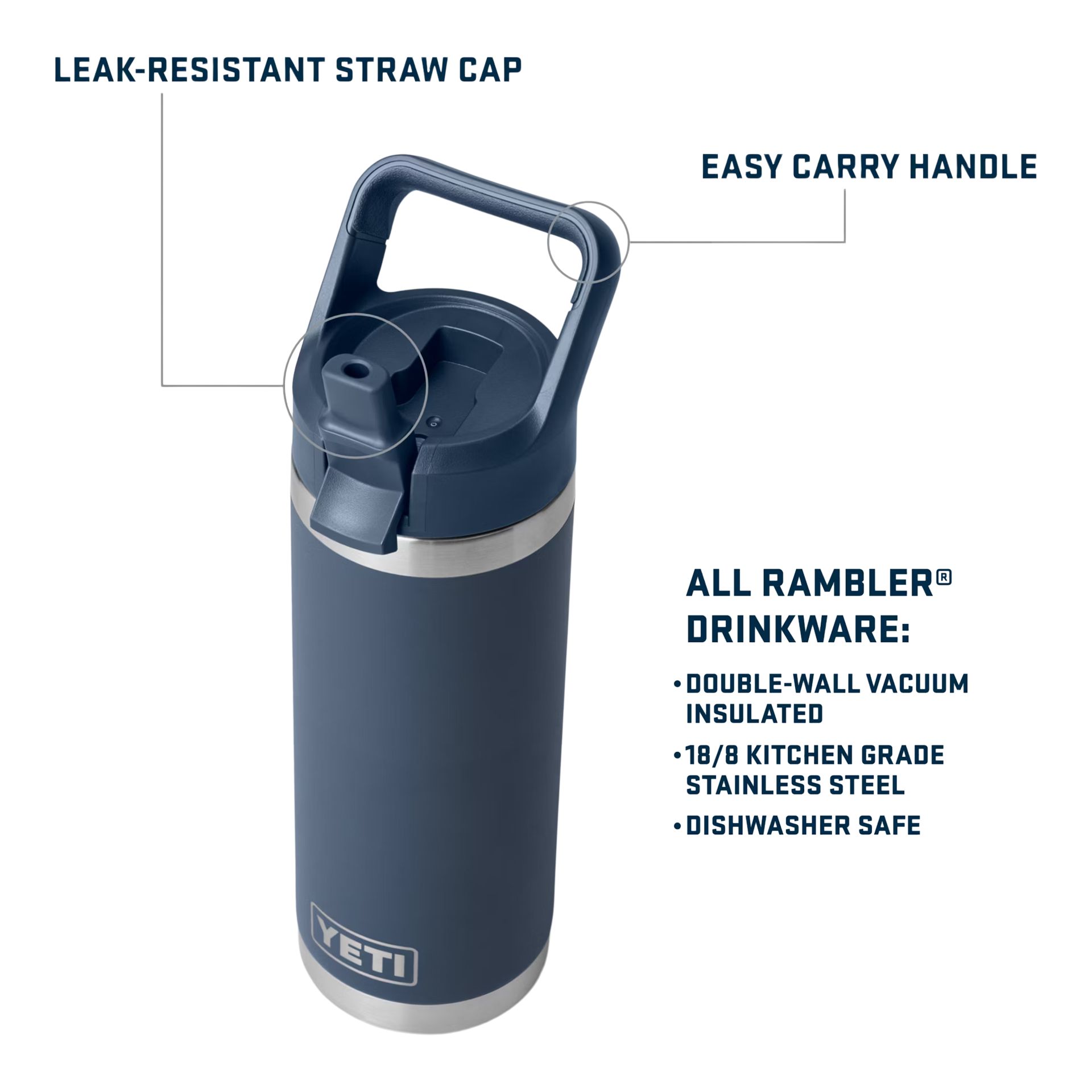 YETI Rambler® 18 oz Straw Water Bottle