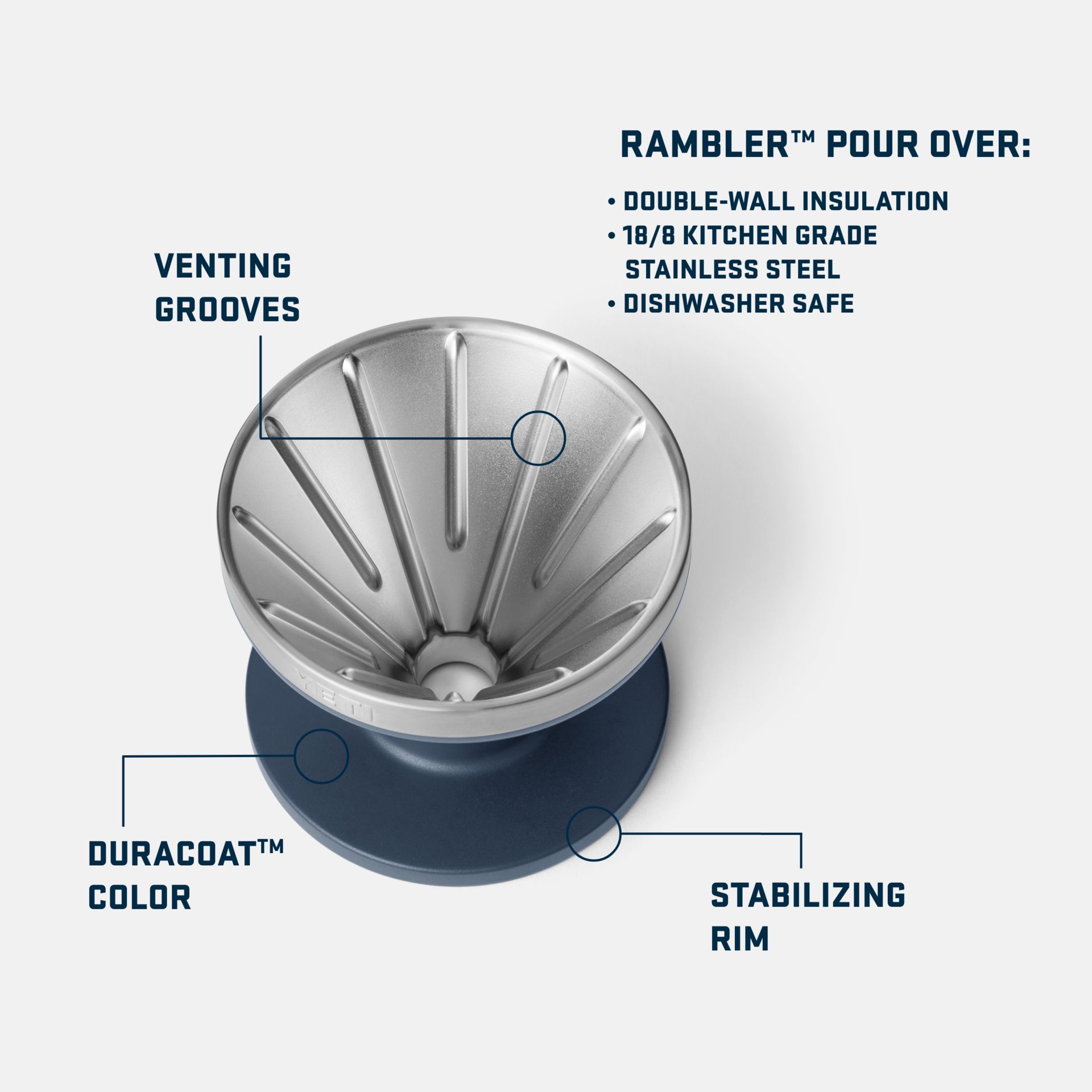 YETI Rambler® Stainless Steel Pour Over Coffee Maker