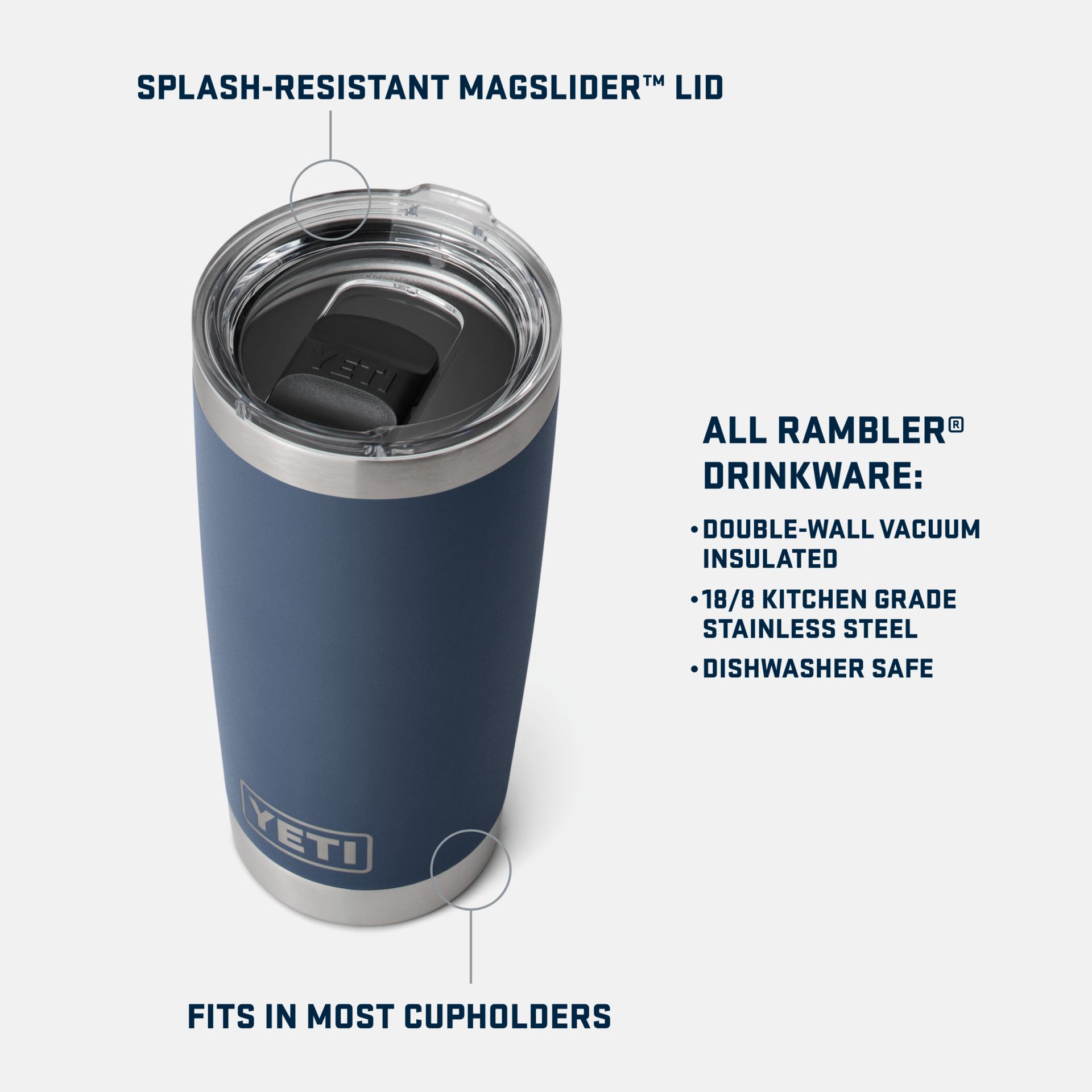 YETI Rambler® 20 oz Tumbler with MagSlider™ Lid