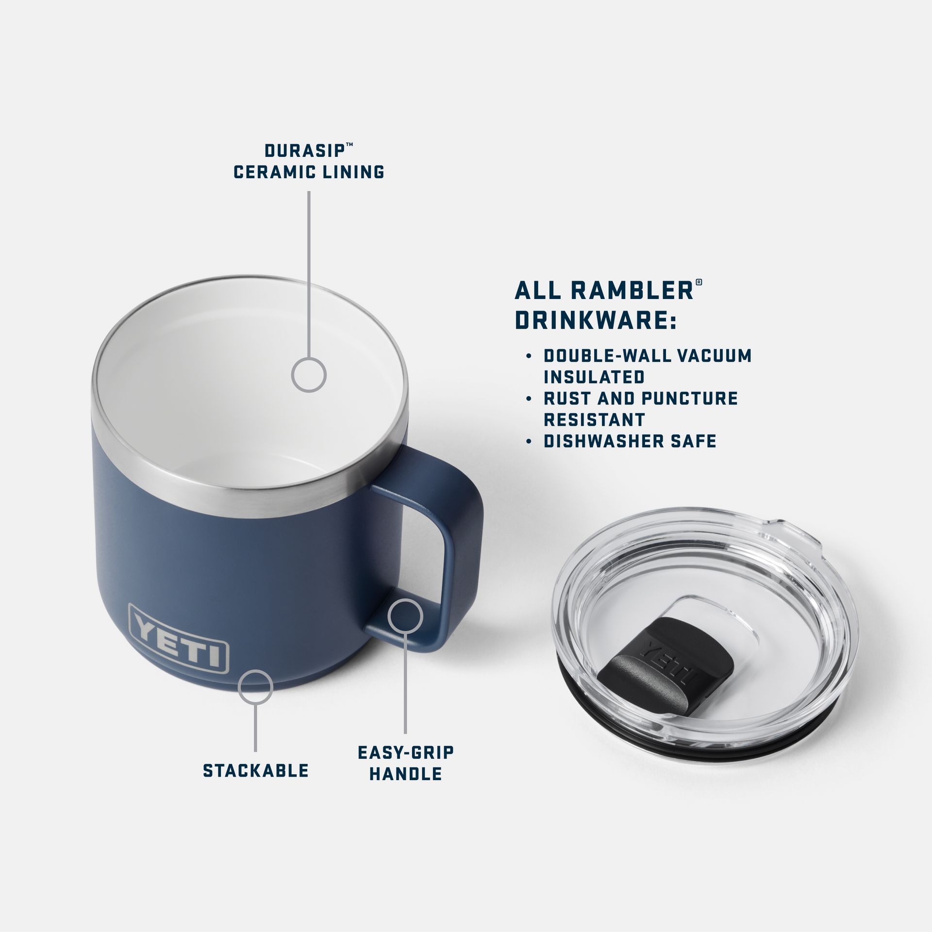 YETI Rambler® 14 oz 2.0 Mug with Magslider™ Lid