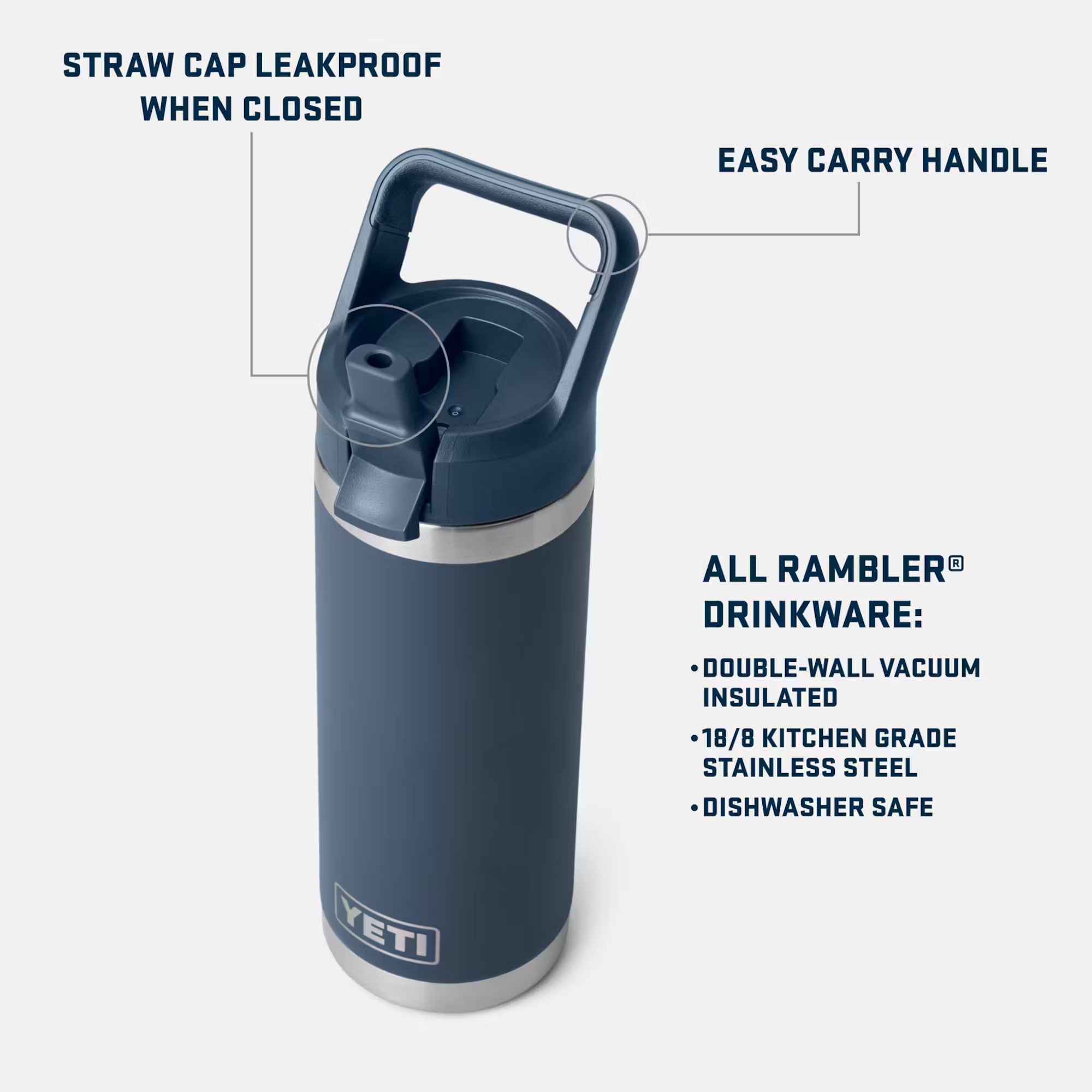 YETI Rambler® 18 oz Straw Water Bottle