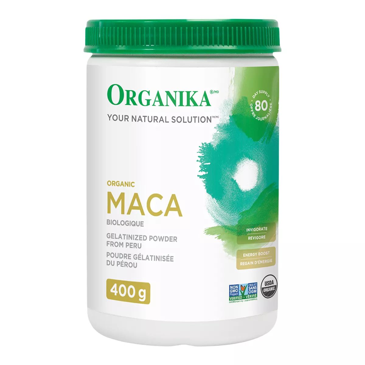 Organika Maca Organic Powder - 400g Front_Flat