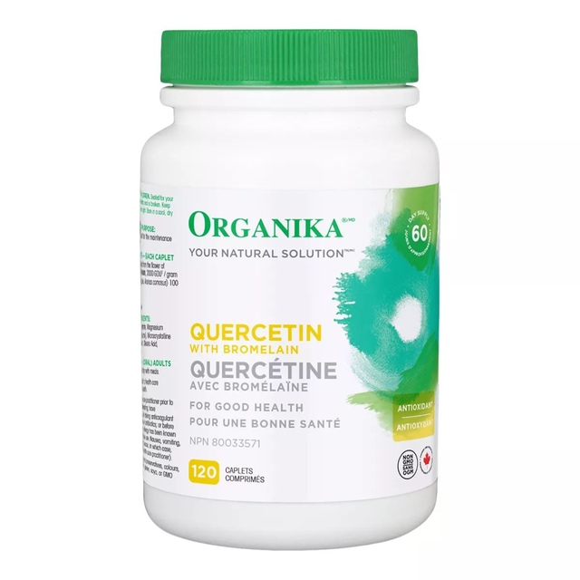 Organika Quercetin With Bromelain - 120 Caplets Front_Flat