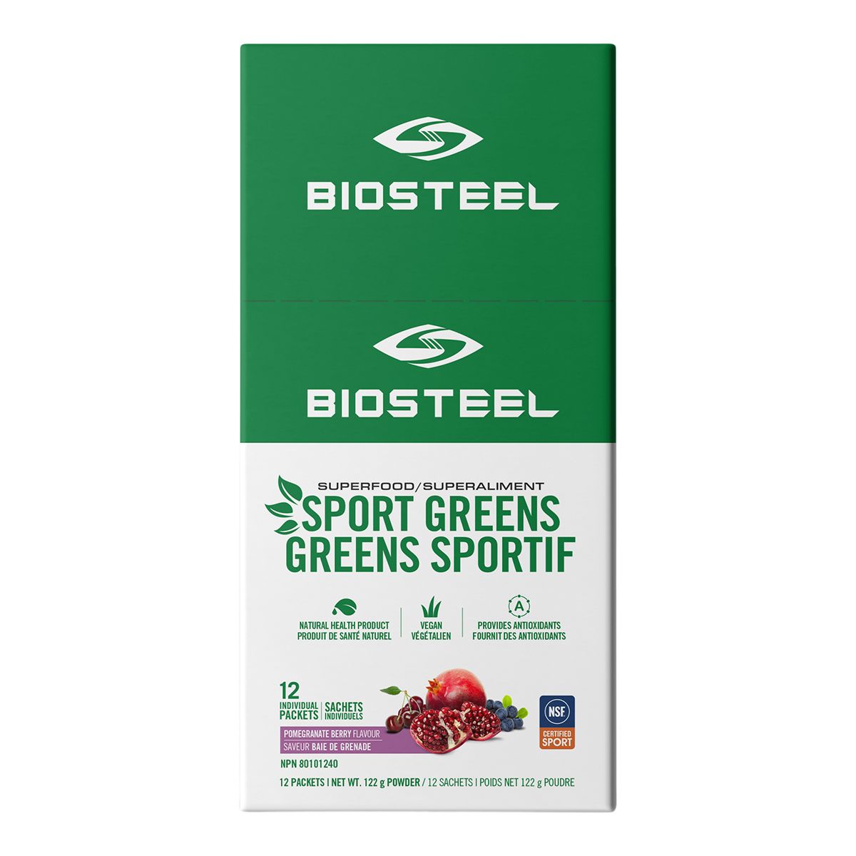 BioSteel Sport Green On The Go Stick Packs - Pomegranate