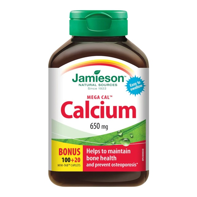 Jamieson Calcium 650mg Bonus - 120 Caplets