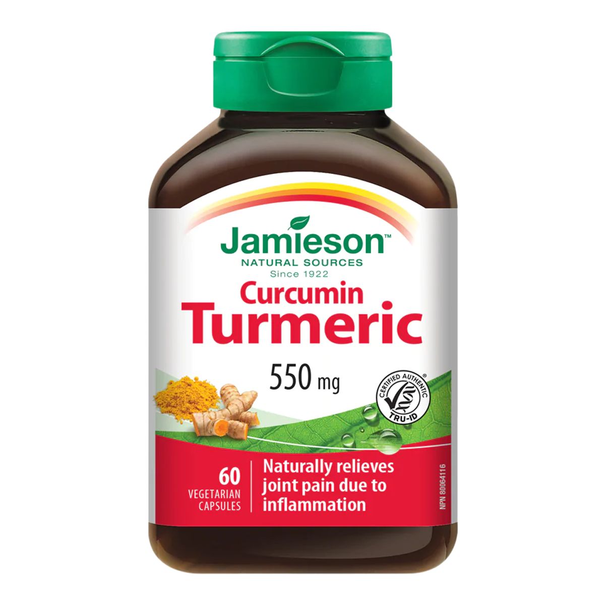 Jamieson 550mg Curcumin Turmeric - 36 Vegetarian Capsules