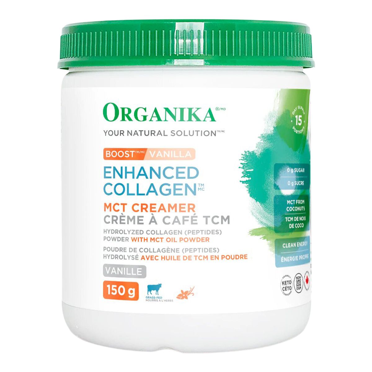 Image of Organika Enhanced Collagen MCT Creamer - Vanilla