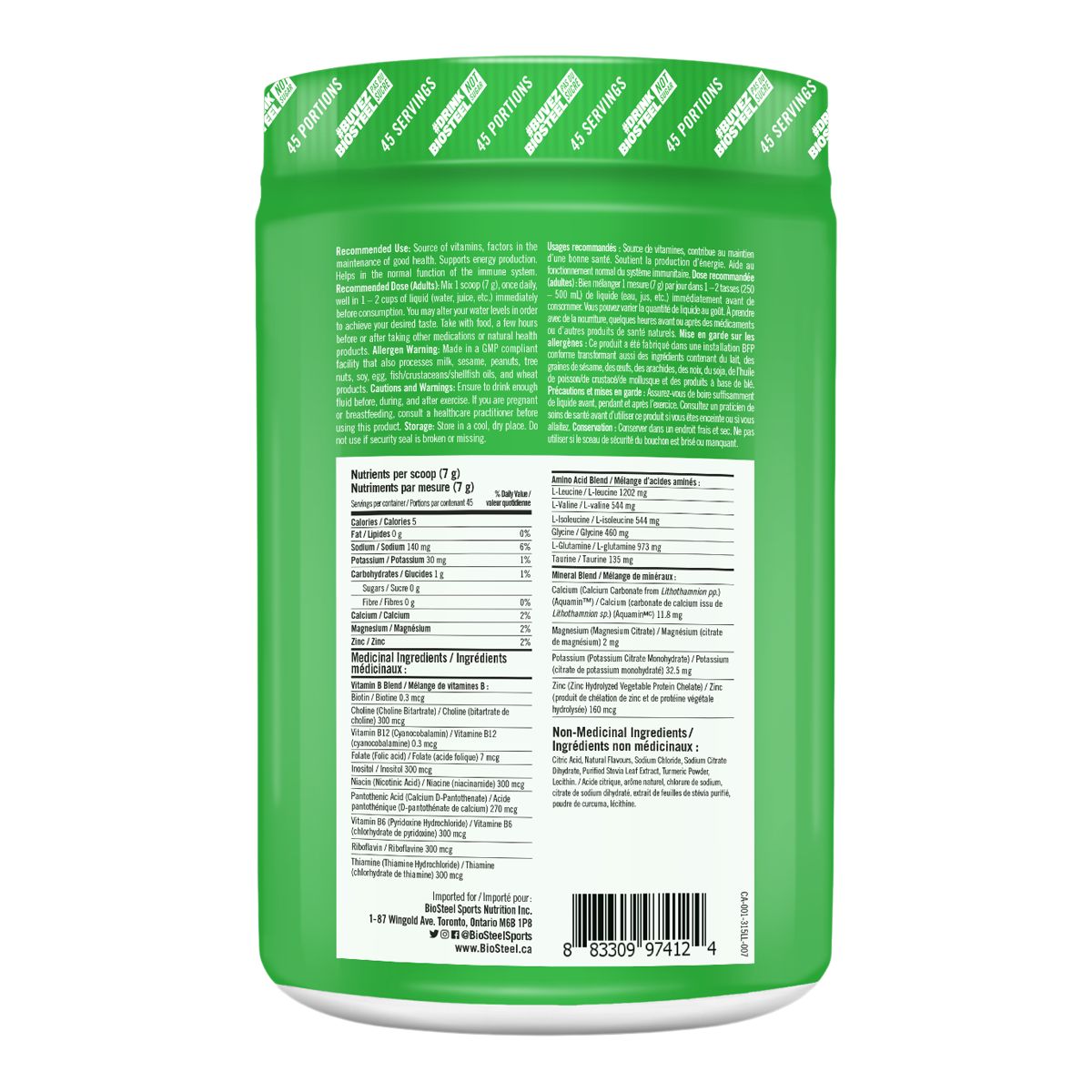 BioSteel High Performance Sports Hydration Mix - Lemon Lime