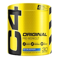 C4 Original Pre-Workout Icy Blue Razz 195g 30 Servings Front_Flat