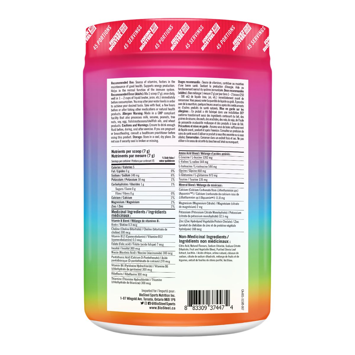 BioSteel High Performance Sports Hydration Mix - Rainbow Twist