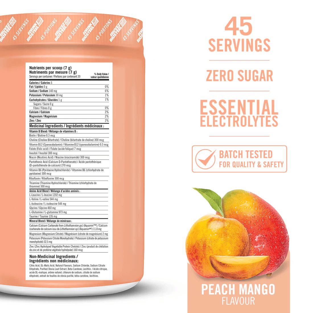 BioSteel High Performance Sports Hydration Mix - Peach Mango