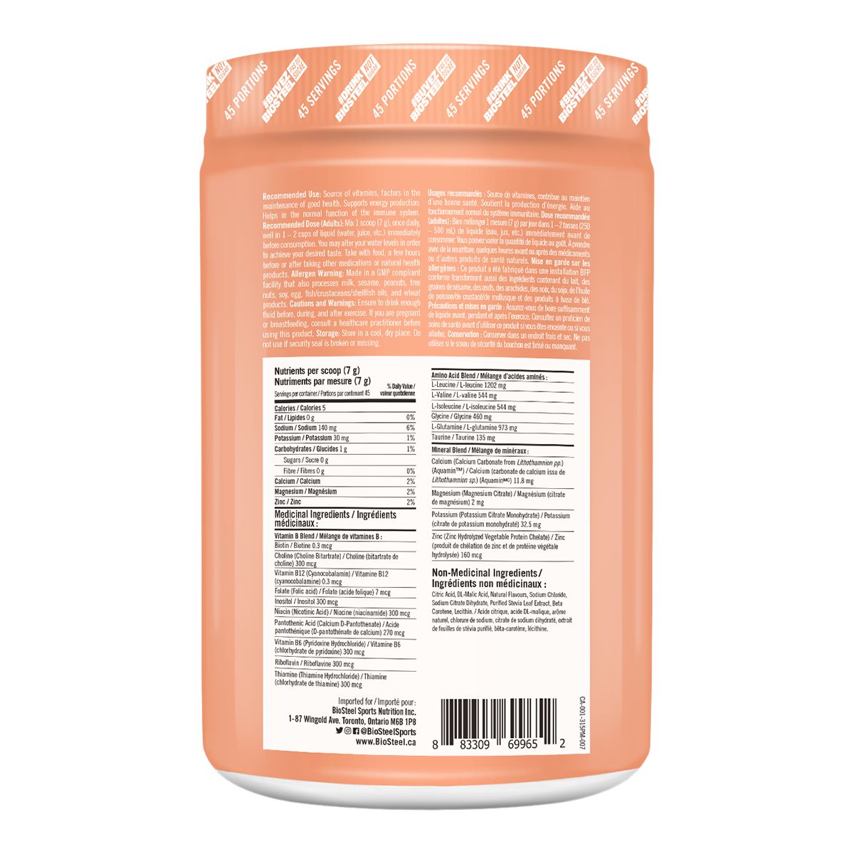 BioSteel High Performance Sports Hydration Mix - Peach Mango