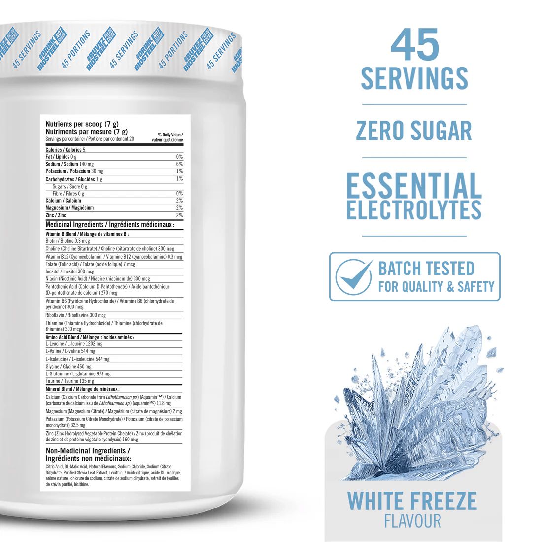 BioSteel High Performance Sports Hydration Mix - White Freeze