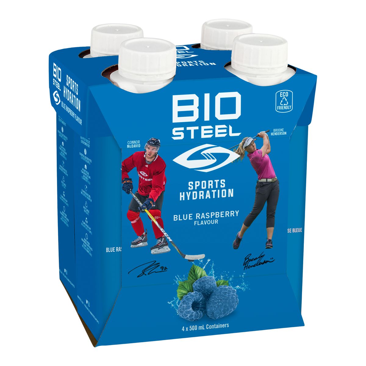 Image of BioSteel Ready To Drink (Rtd) Blue Raspberry Sports Drink 4 Pack 500ml 