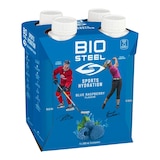 BioSteel Ready To Drink (RTD) Blue Raspberry Sports Drink 4 Pack 500ml  Front_Angled_Right