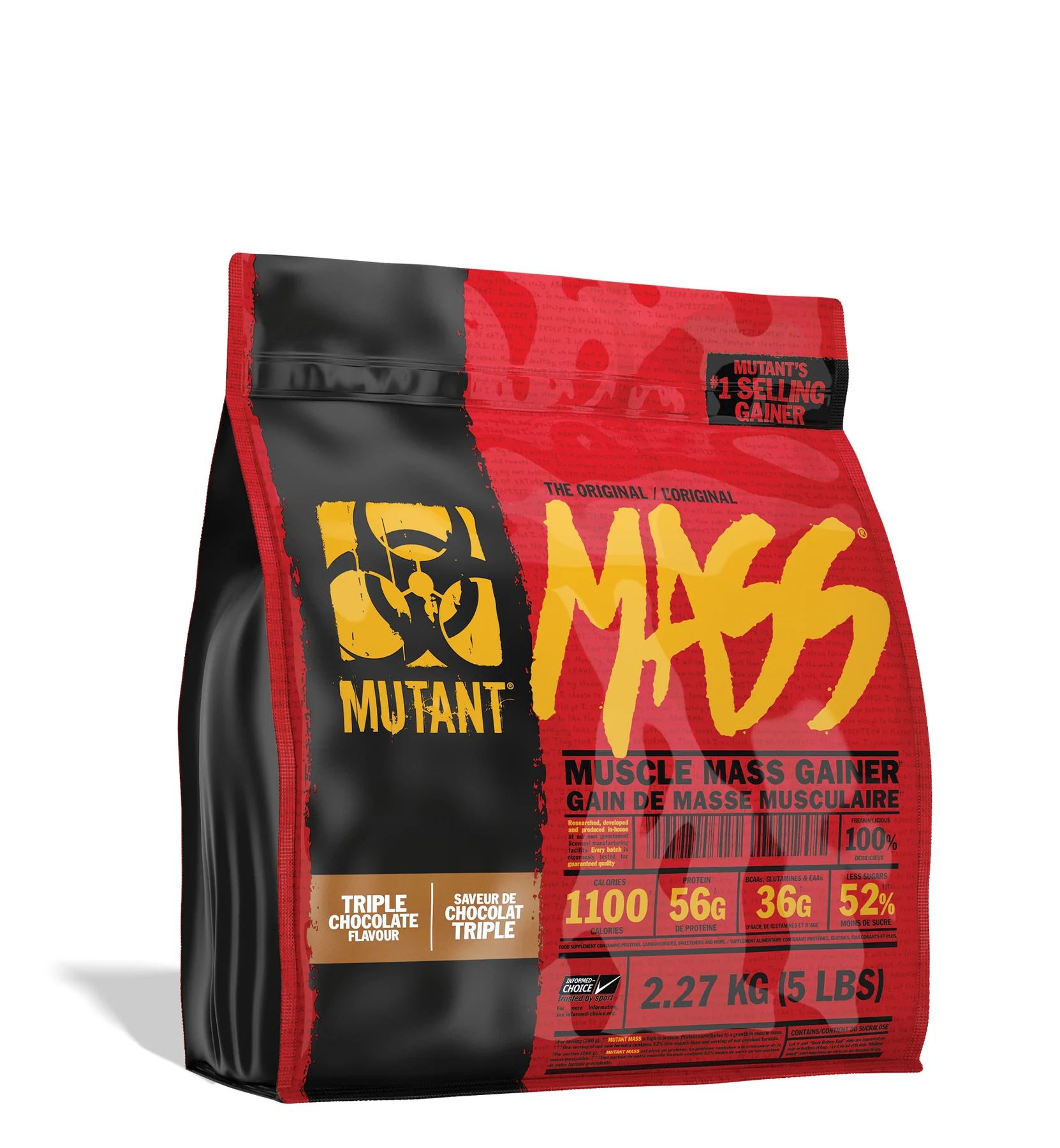 Mutant Mass Triple Chocolate Gainer Protein Powder 5 lb