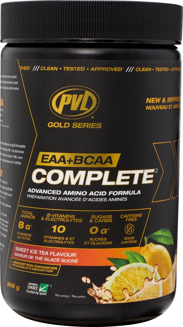 PVL EAA+BCAA 330g Complete - Sweet Ice Tea Front_Flat