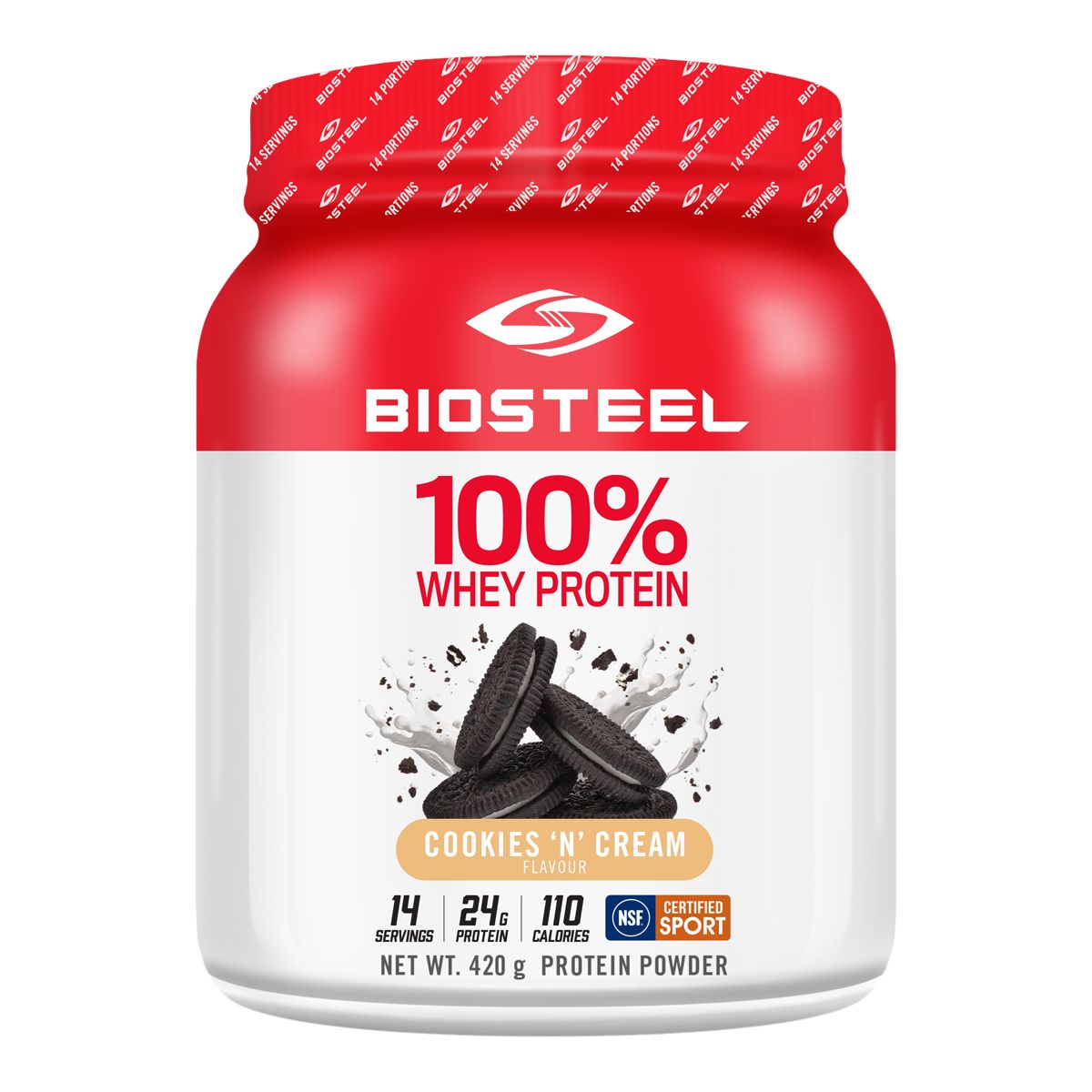 Image of BioSteel Cookies and Creme 100% Whey Protein 420g