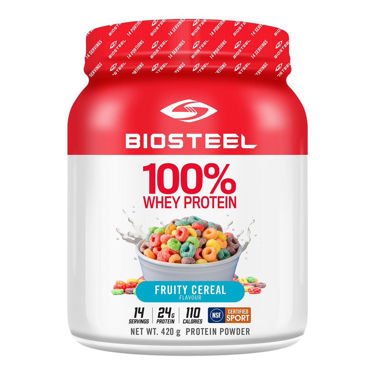 Image of BioSteel Fruity Cereal 100% Whey Protein Powder 420g 