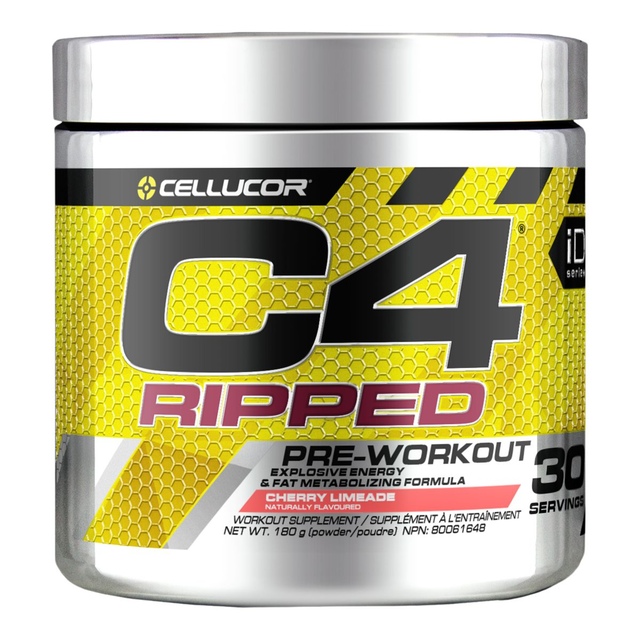 C4 Ripped Cherry Limeade Pre-Workout Front_Flat