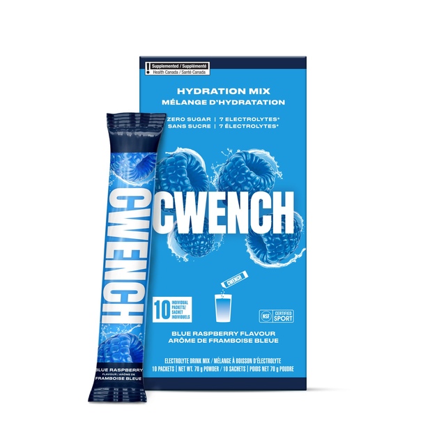 Cwench 10-CT Box Hydration Mix Tub Powder - Blue Raspberry Front_Flat