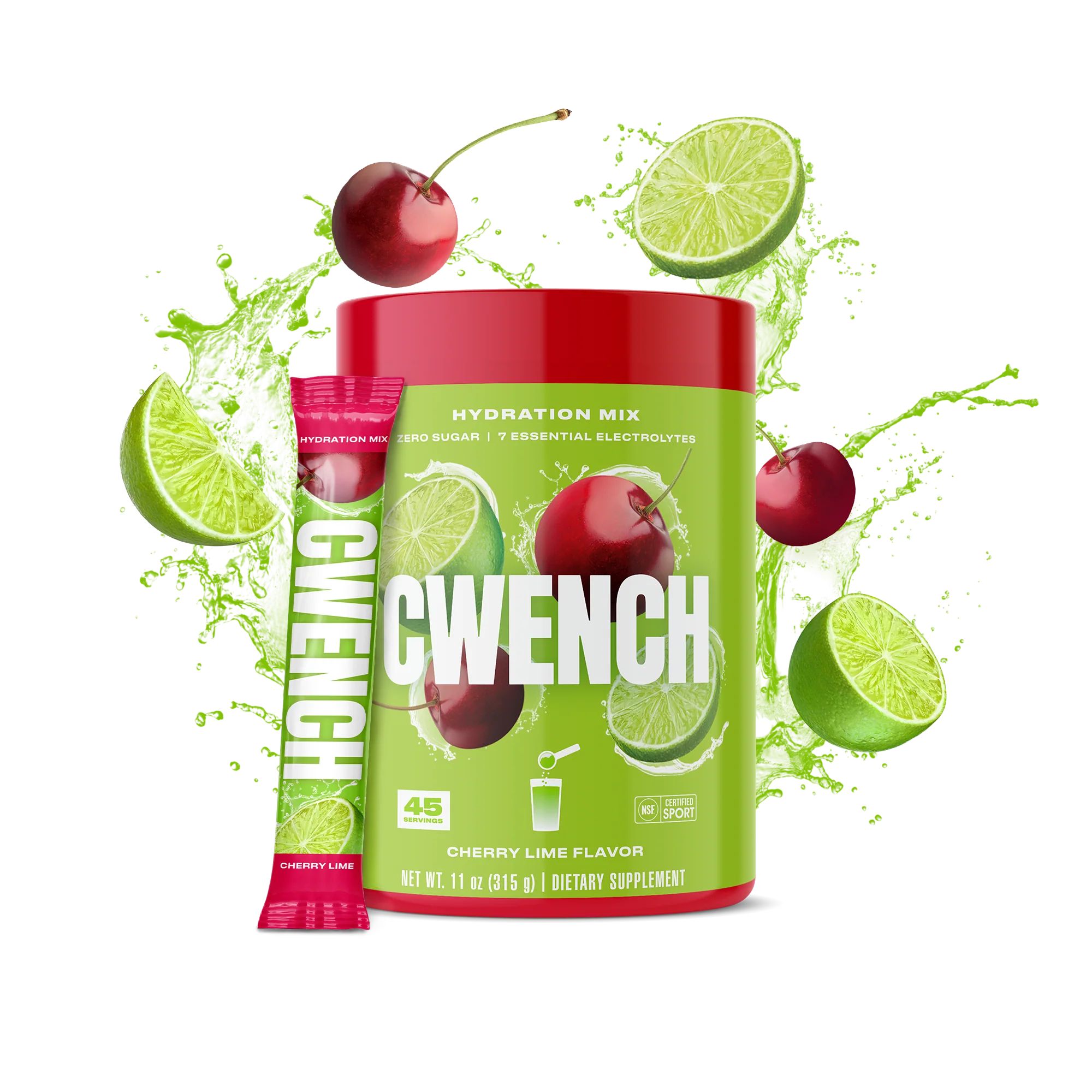 Cwench Hydration Mix - Cherry Lime Electrolyte Hydration Powder