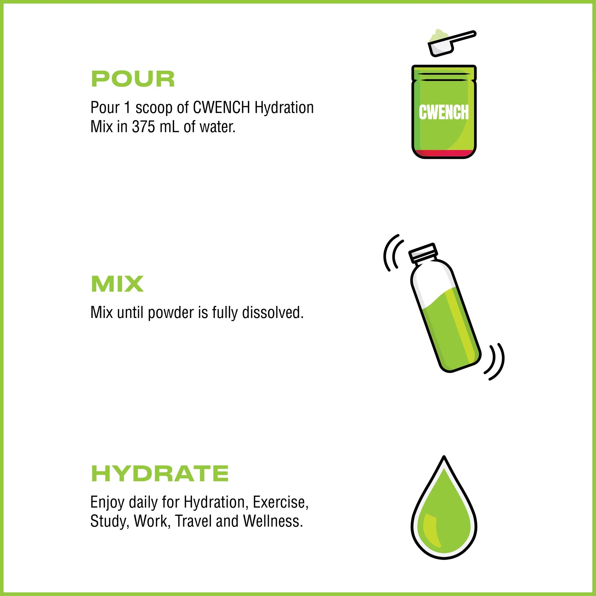 Cwench Hydration Mix - Cherry Lime Electrolyte Hydration Powder