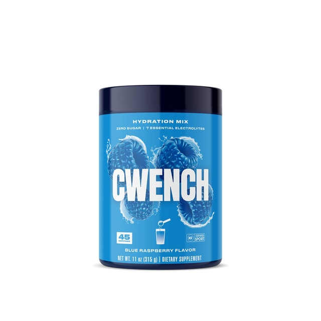 Cwench 315g Hydration Mix Tub Powder - Blue Raspberry Front_Flat