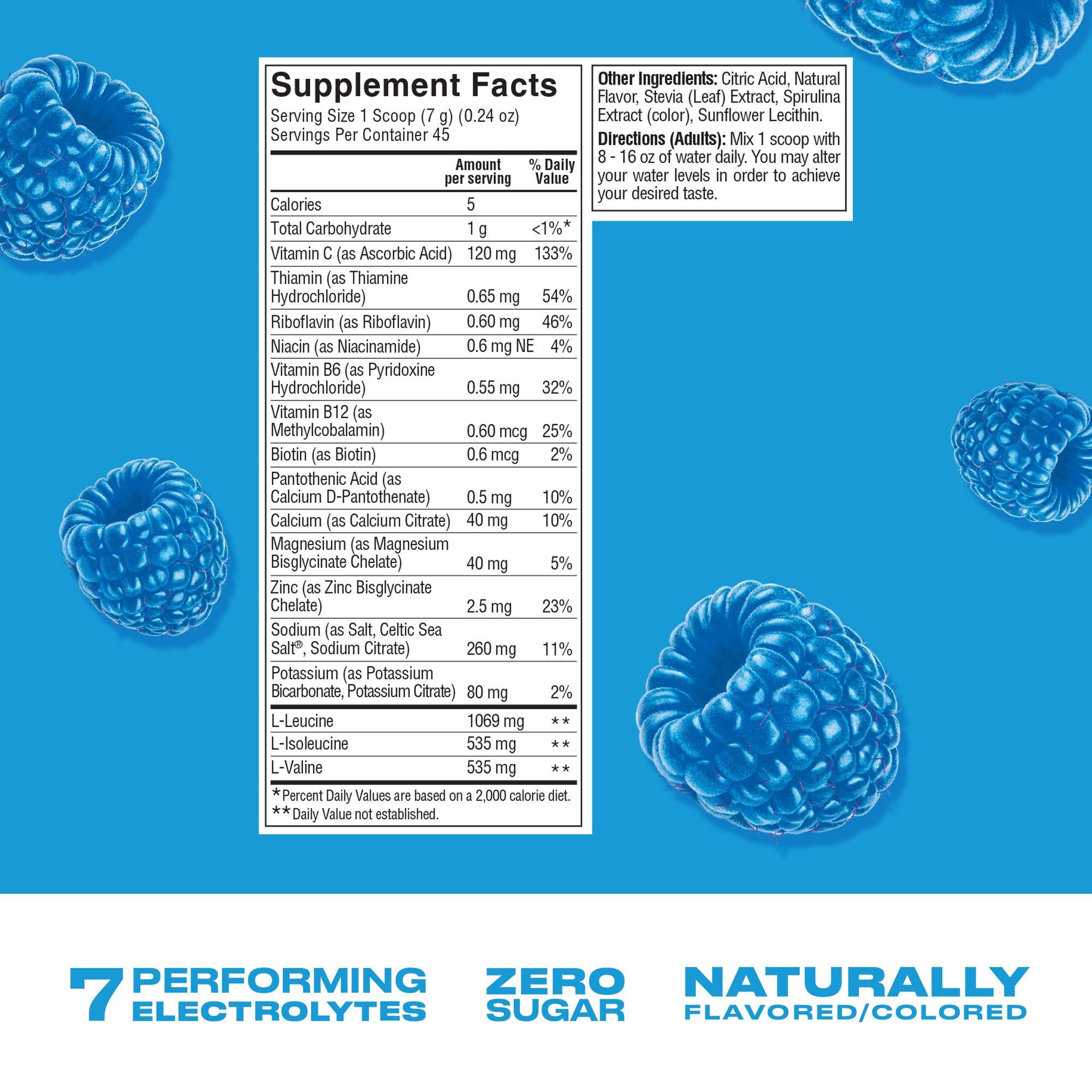 Cwench Hydration Mix - Blue Raspberry Electrolyte Drink for Performance