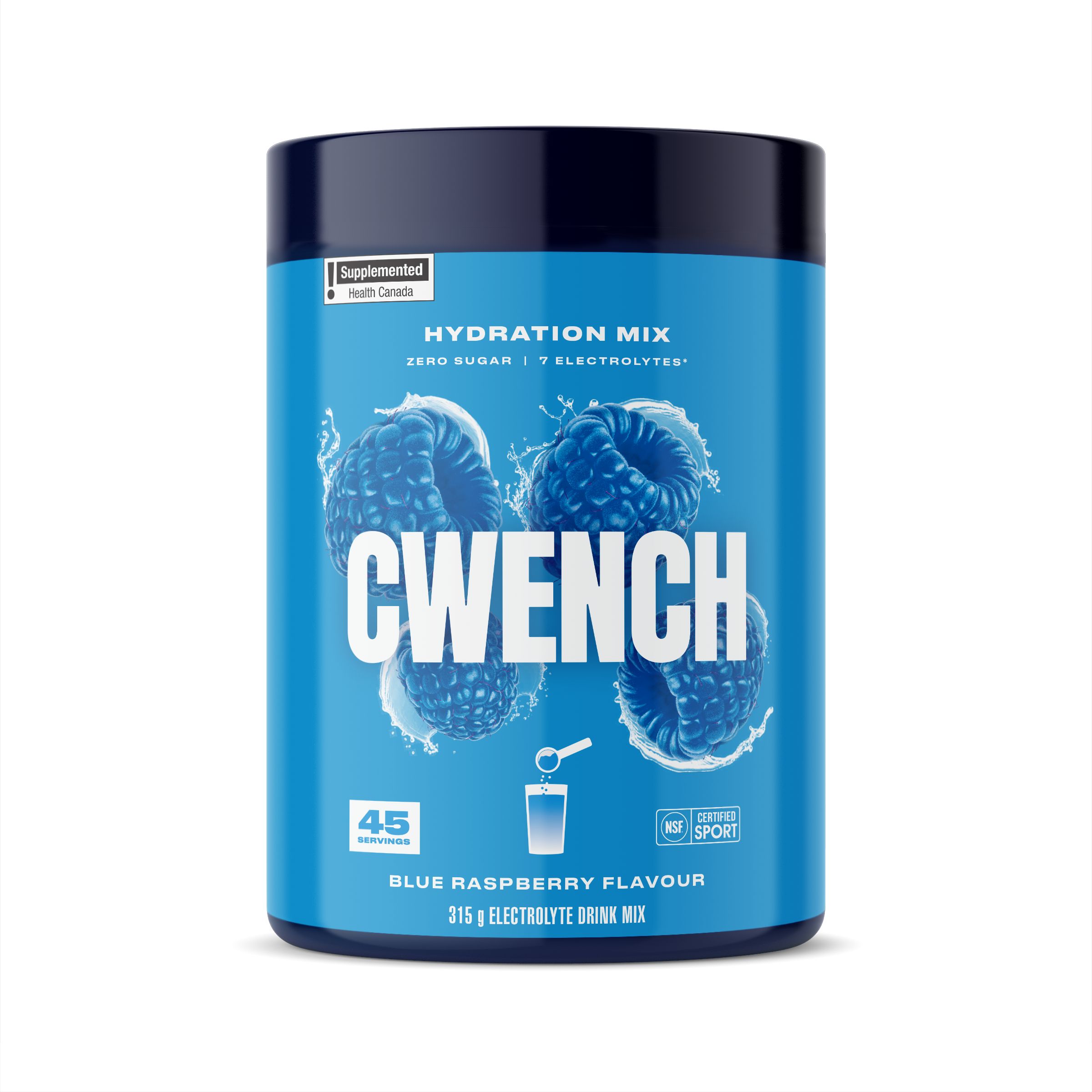 Cwench Hydration Mix - Blue Raspberry Electrolyte Drink for Performance
