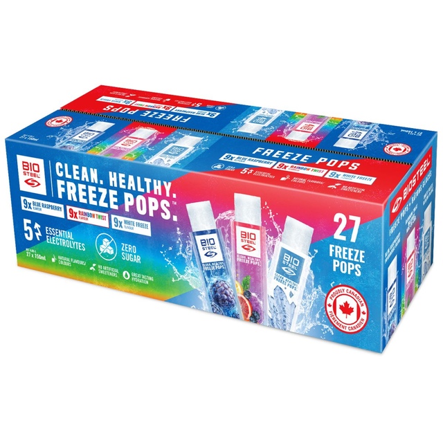 BioSteel Freeze Pops - 27 Count Front_Angled_Left