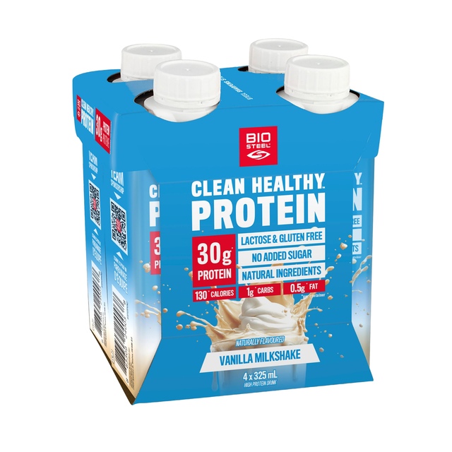 BioSteel 30 g Vanilla Protein Shake 4-pk