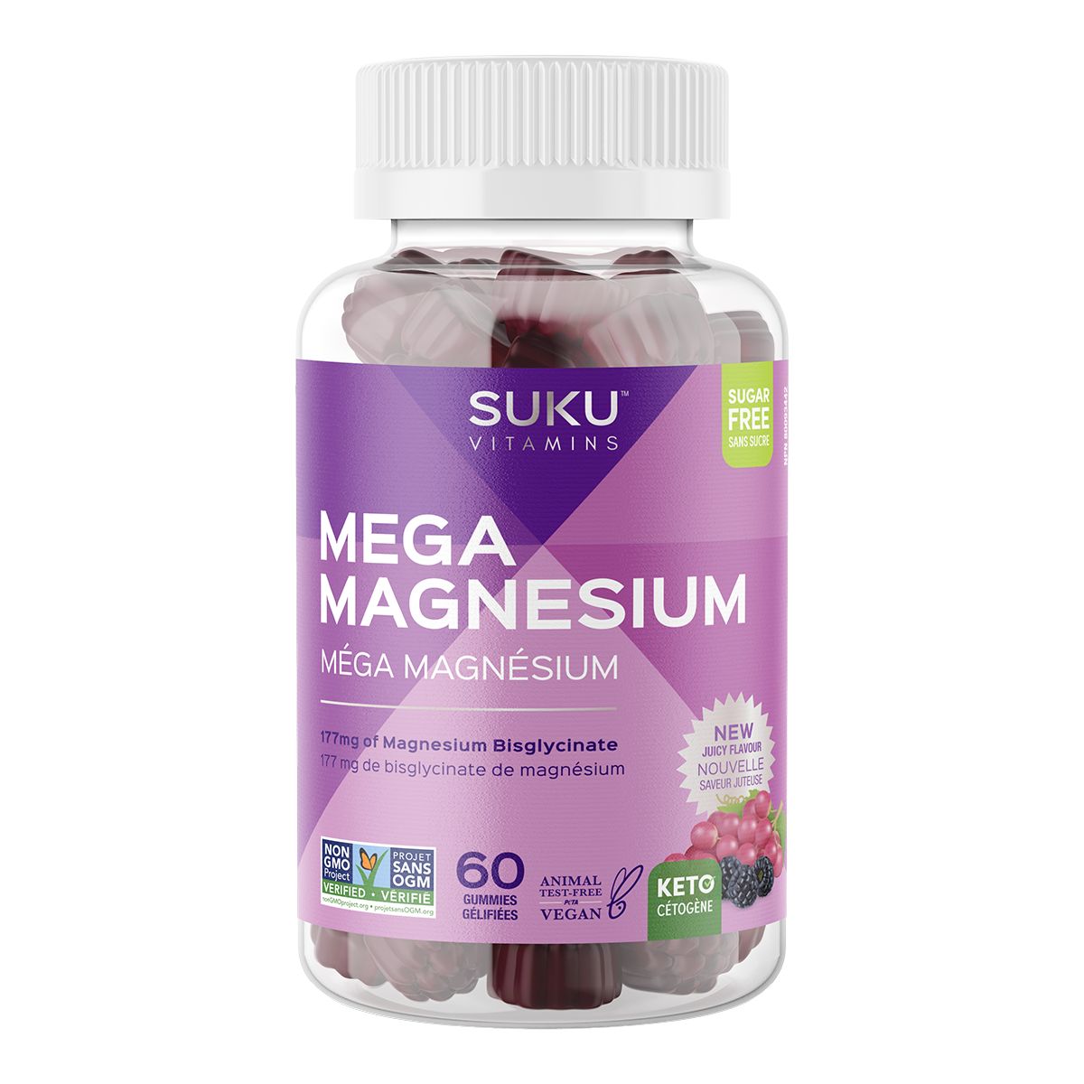 Image of Suku Mega Magnesium Vitamin Gummies 60 Counts 177g