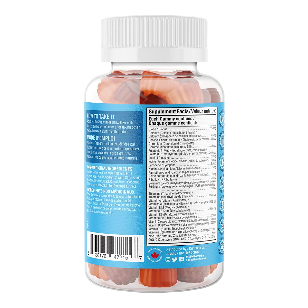 Suku The Complete Men's Multi Vitamin Gummies 60 Counts