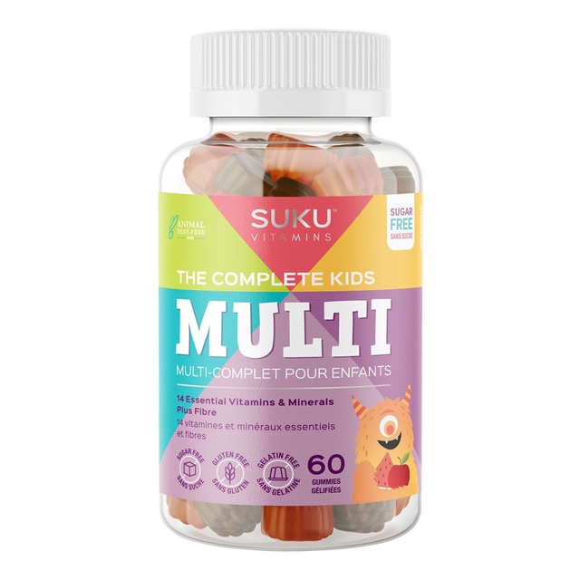 Suku The Complete Kids' Multi Vitamin Gummies - 60 Counts Front_Flat