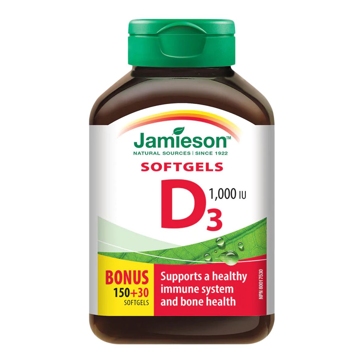 Image of Jamieson 1000Iu Vitamin D - 150+30 Softgels