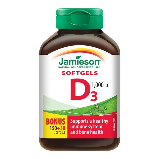 Jamieson 1000Iu Vitamin D - 150+30 Softgels