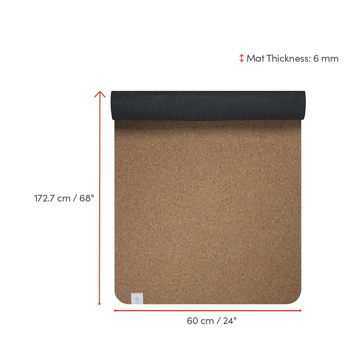 Gaiam Studio Select Non Slip 68 Inch Yoga Mat Overhead_Flat