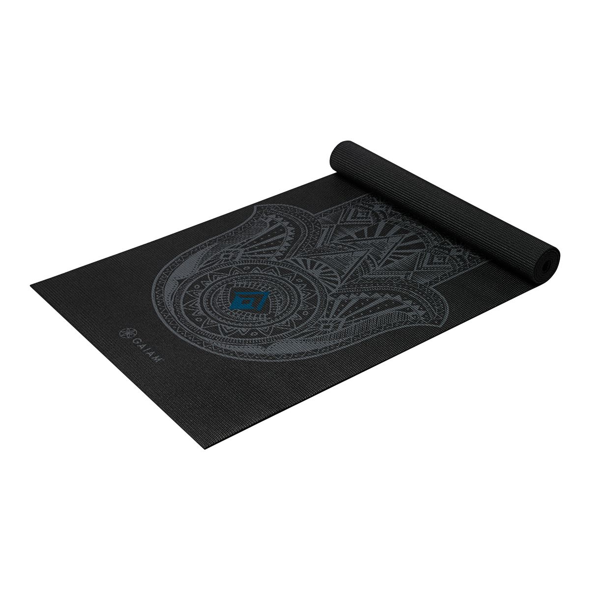 Gaiam Printed Yoga Mat, 4mm, PVC, Lightweight, Non-Slip Front_Angled_Left