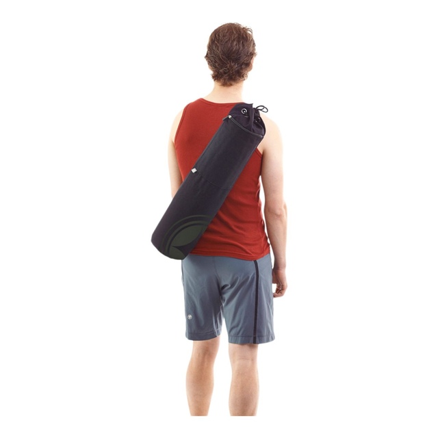 Merrithew Pilates and Yoga Canvas Mat Bag Front_Angled_Left