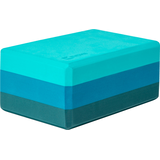 Evoke Tri-Color 4" Yoga Block Front_Angled_Right
