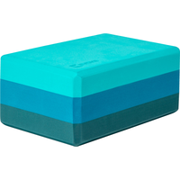Evoke Tri-Color 4" Yoga Block Front_Angled_Right