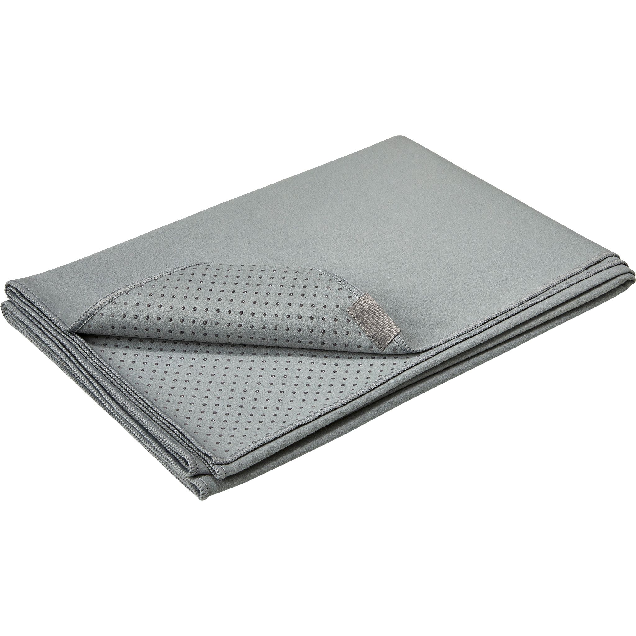 Hotworx Non Slip Yoga Towel Gray Gripper Bottom Cloth 30 x 79 Mat Anti  Slip