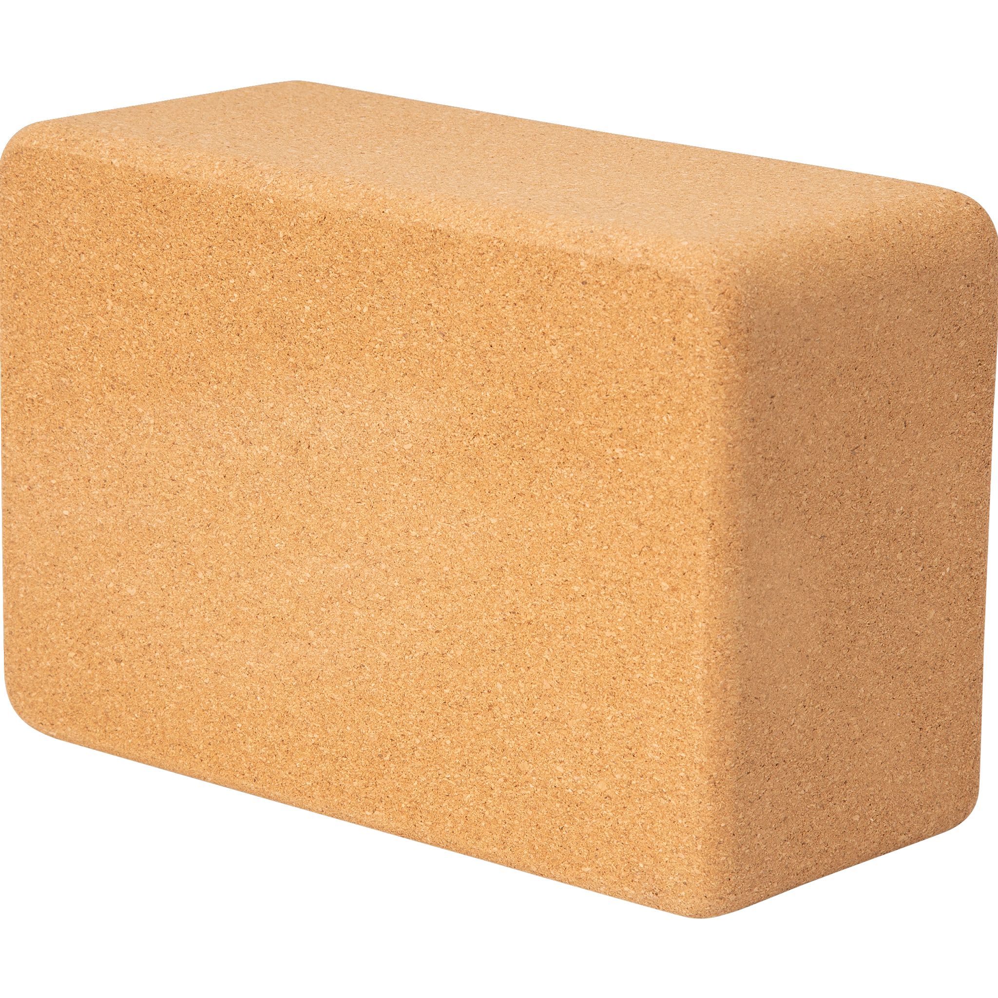 EVOKE CORK YOGA 4" BLOCK - NATURAL