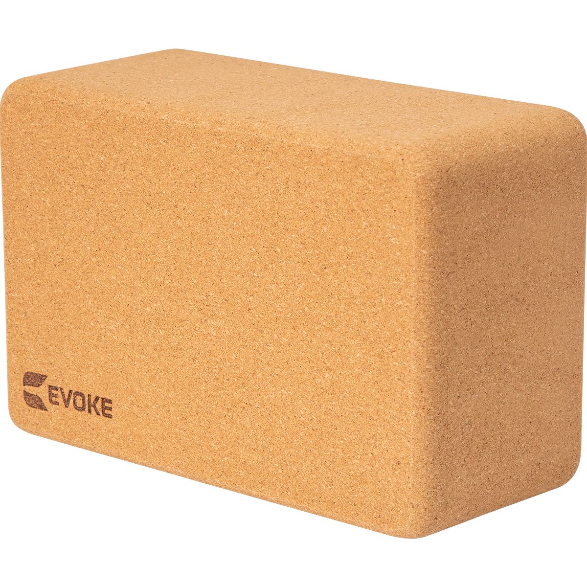 EVOKE CORK YOGA 4" BLOCK - NATURAL