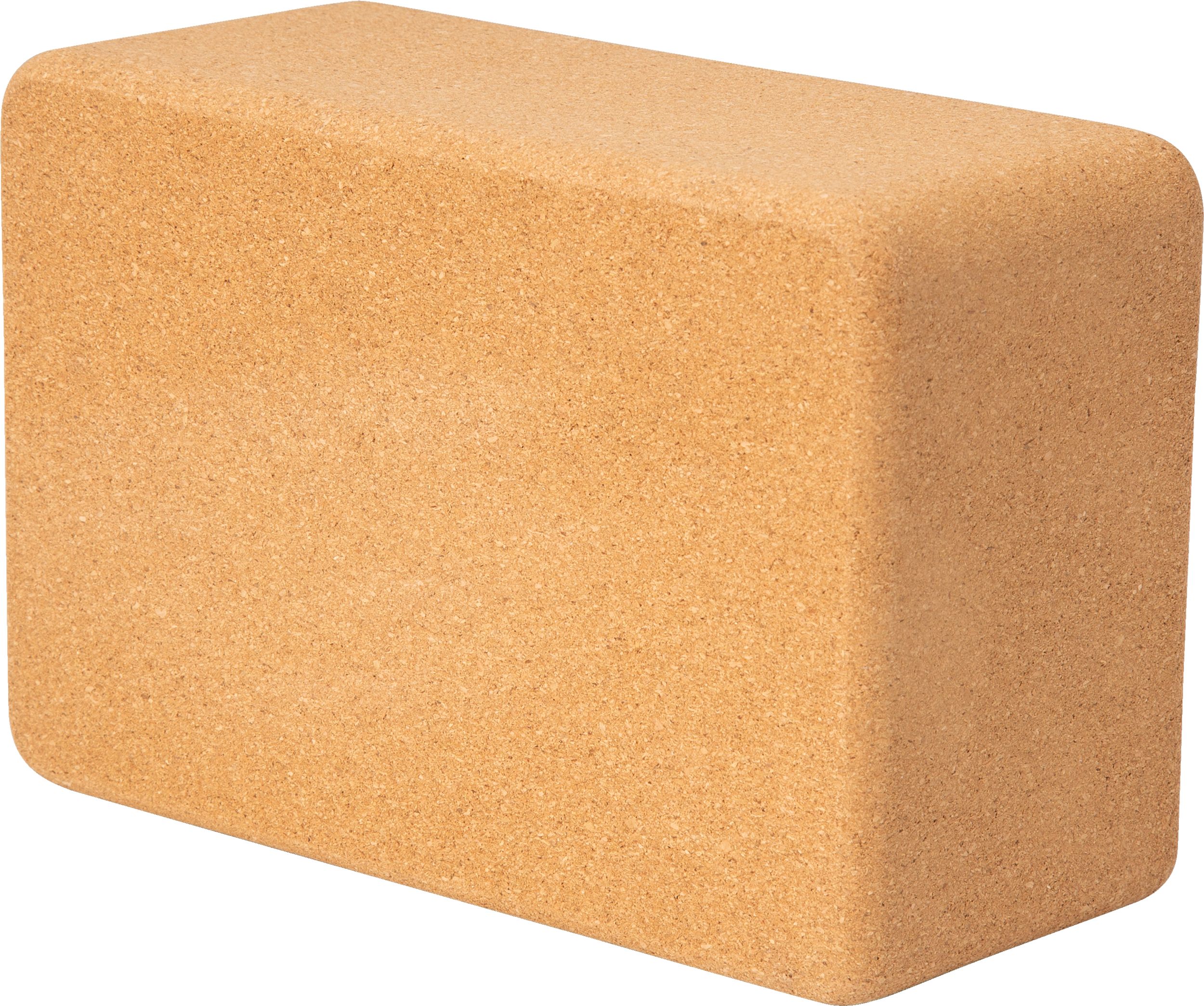 EVOKE CORK YOGA 4" BLOCK - NATURAL