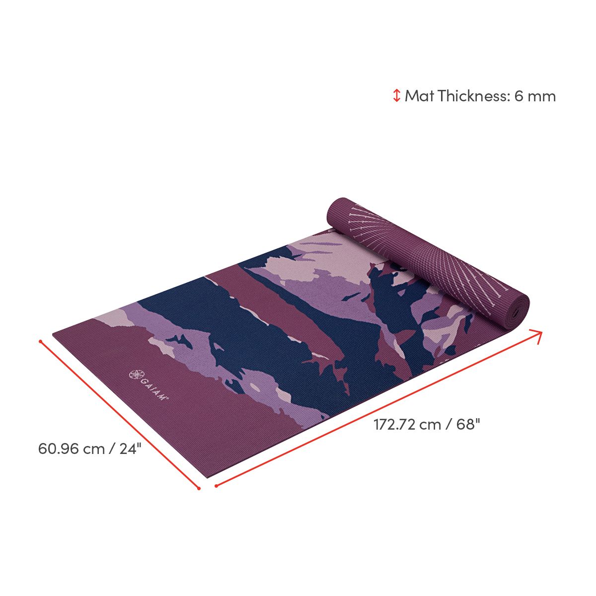 Gaiam Studio Select Non-Slip 68" 6mm Yoga Mat