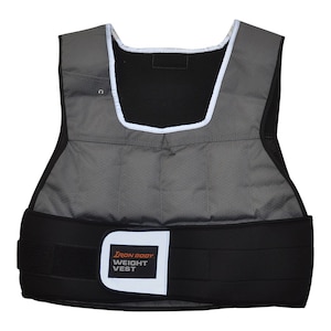 Iron Body Fitness Adjustable Weighted 20 lbs Vest Flex-Fit