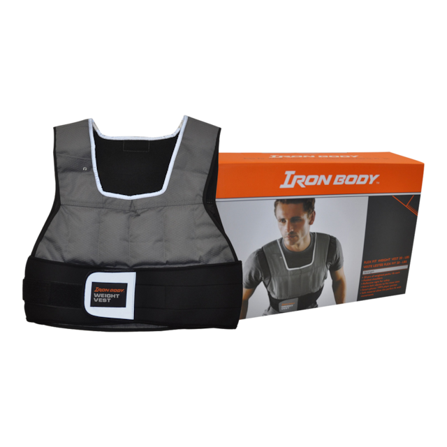 Iron Body Fitness Adjustable Weighted 20 lbs Vest FlexFit Sportchek